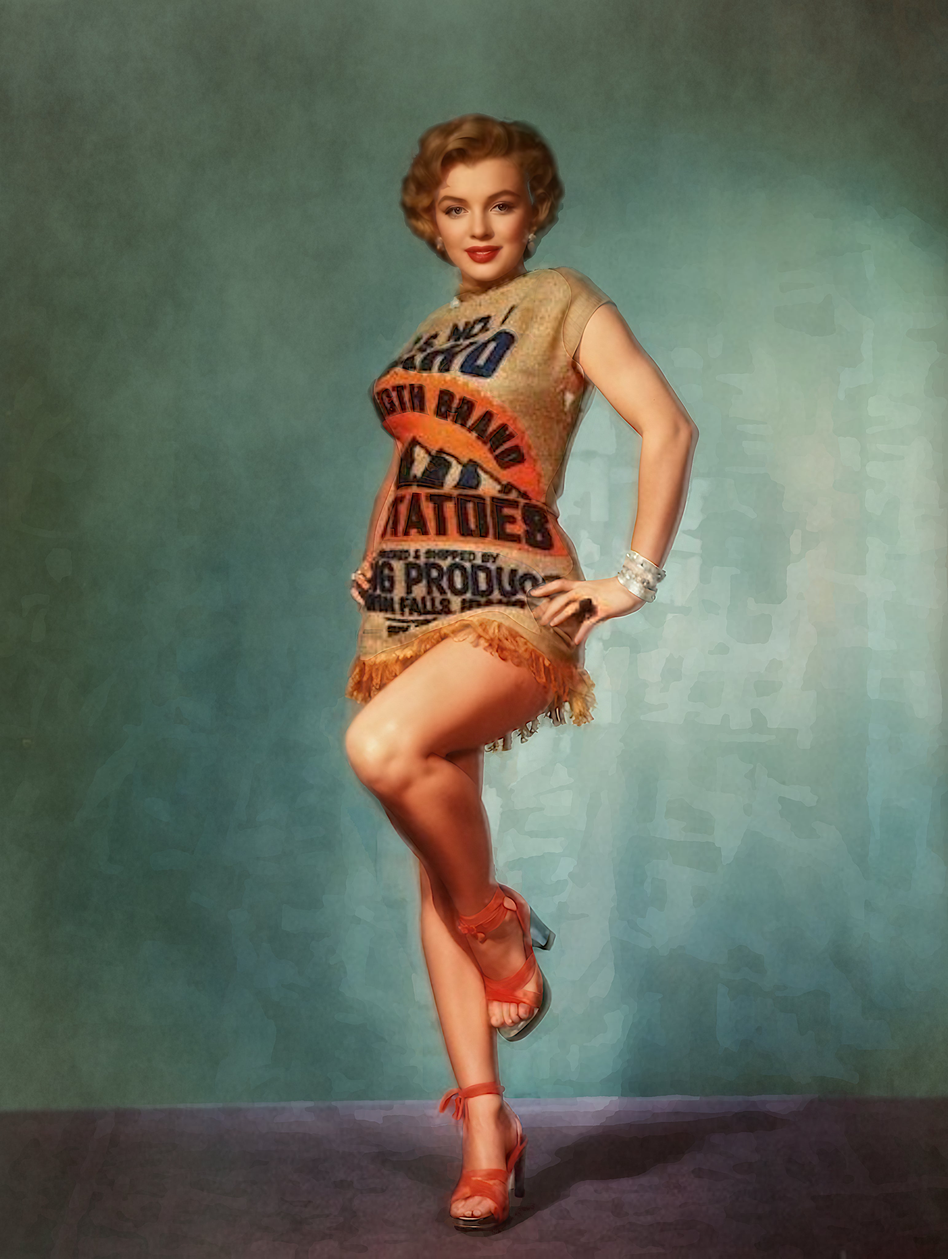 Marilyn Monroe's Potato Sack Dress by Earl Theisen, 1951 Ahamagi Art Marilyn Monroe's Potato Sack Dress by Earl Theisen, 1951 Ahamagi Art