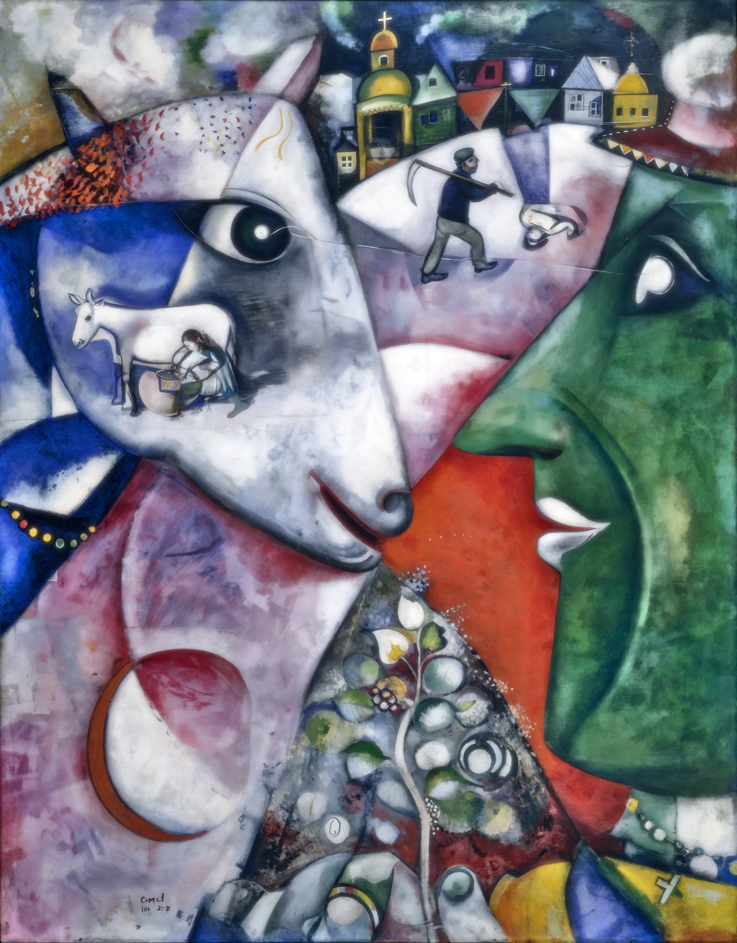 I and the Village by Marc Chagall, 1911