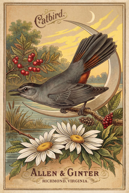 Birds of America (1888) Allen & Ginter | Pack of 10 Stationary Trading Cards (1 Design per Pack)